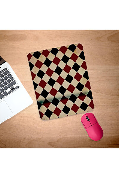 UcuruStore Μαύρο και κόκκινο ορθογώνιο mouse pad με στήριγμα καρπού