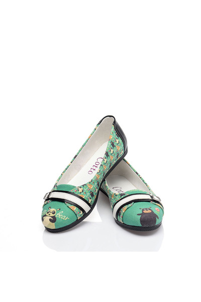 Cotto Shoes Štampani ženski baletski stanovi u boji platna