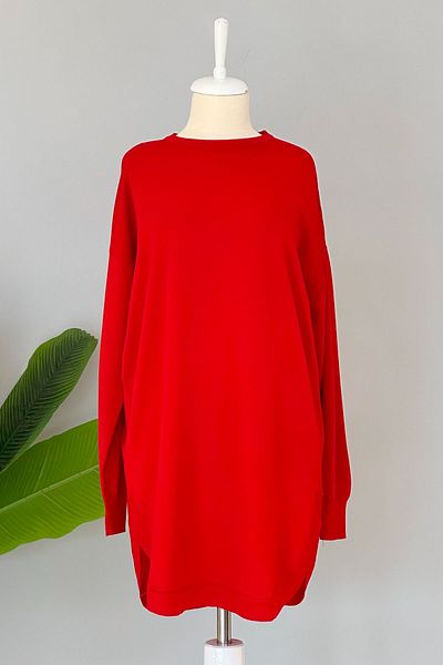 REMSA Nuss Mercerized Oval Cut Tunic 1200 Red