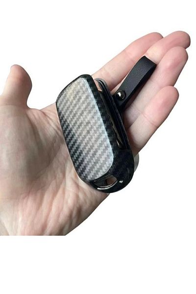 bigkey Fiat Egea Black Carbon Key Case for Switchblade Models (3 KEYS)