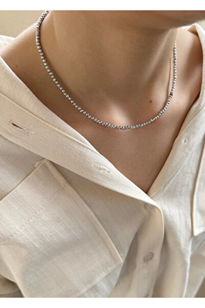 takıtarzım Silver women's doreli necklace