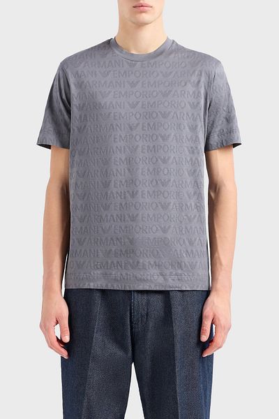 Emporio Armani Βαμβακερό μπλουζάκι με κανονική εφαρμογή ανδρικό μπλουζάκι με λαιμόκοψη 3D1TH5 1JORZ 0639