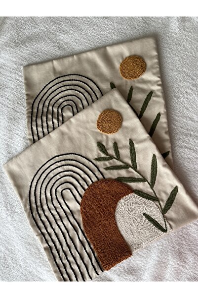 punch passion Husă de pernă decorativă din 2 piese (100% lucrată manual - bro...