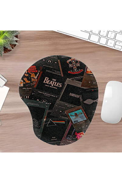 UcuruStore Οβάλ επιφάνεια ποντικιού με σχέδιο  "Bulk Songs " και στήριγμα καρπού