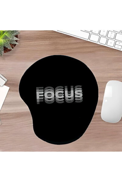 UcuruStore Focus Γραπτό Οβάλ Επιφάνεια Ποντικιού με Υποστήριξη Καρπού