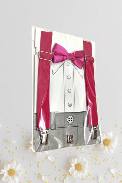 Nacar Erkek Çocuk 23 Nisan Ayarlamalı Papyon Ve Askı Takımı Gösteri Kutlama 024