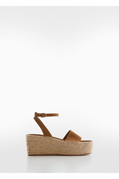 MANGO Woman Platform Leather Sandals