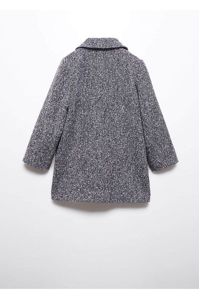 MANGO Kids Παλτό με κουμπιά με σχέδιο Houndstooth