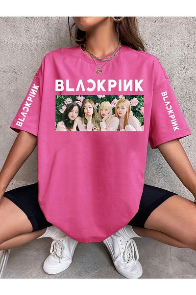 Pisa Art Tricou imprimat cu mânecă Blackpink în față