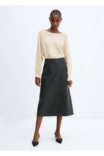 MANGO Woman Sweater with watermelon sleeves