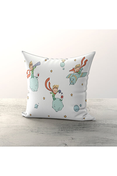 Talia Home Husă de pernă de 3 bucăți pentru cameră pentru copii și bebeluși cu model de avion Micul Prinț TLAKR-308