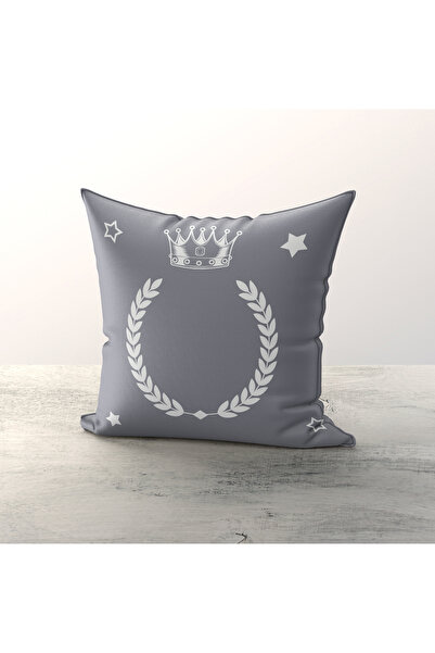 Talia Home Set de 3 huse de pernă pentru cameră pentru copii cu model de coroană TLAKR-210