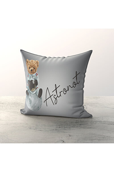 Talia Home Husă de pernă pentru copii cu model de urs astronaut drăguț, pache...