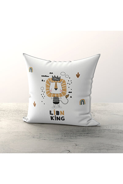 Talia Home Set de 3 huse de pernă cu model de leu pentru cameră pentru copii și bebeluși TLAKR-198