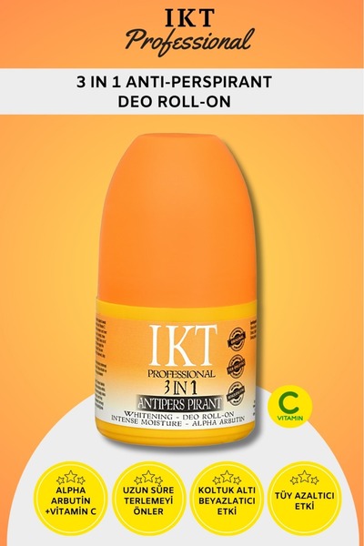 IKT Professionnel Koltuk Altı Beyazlatıcı + Tüy Azaltıcı Deo Rollon