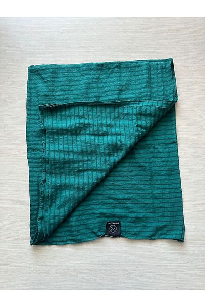 Modakaşmir Fashion Cashmere Misto Row Striped Cotton Shawl