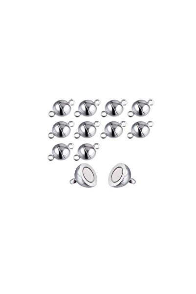 Hdg Μαγνητικό κλιπ κοσμήματος βραχιόλι κολιέ Συσκευή κλεισίματος κοσμήματος διαμέτρου 8 mm - 5 σετ