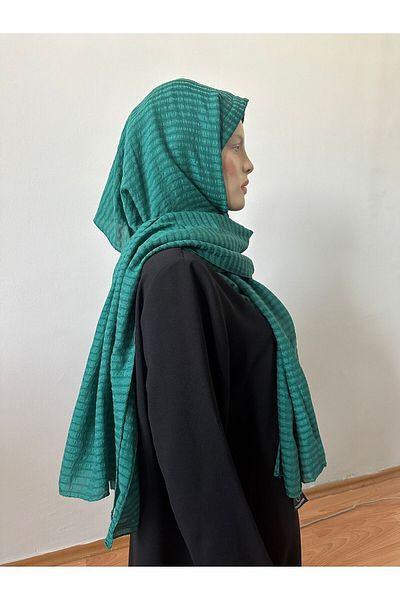 Modakaşmir Fashion Cashmere Misto Row Striped Cotton Shawl