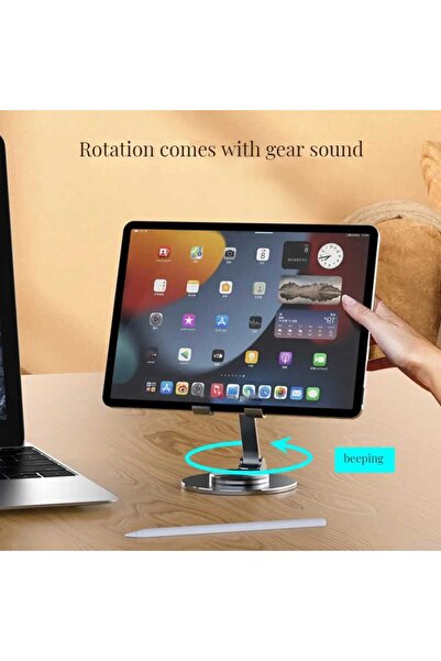 Asfal Black 360° Rotatable Foldable Desktop Phone Holder, Portable Tablet Holder Tablet Stand