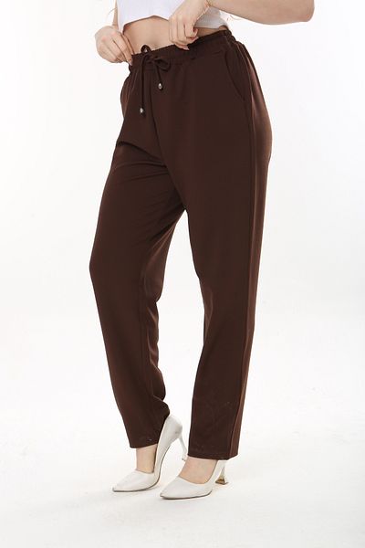 Era Lisa Relaxed Cut Lycra Elastic Waist Knitted Fabric Trousers
