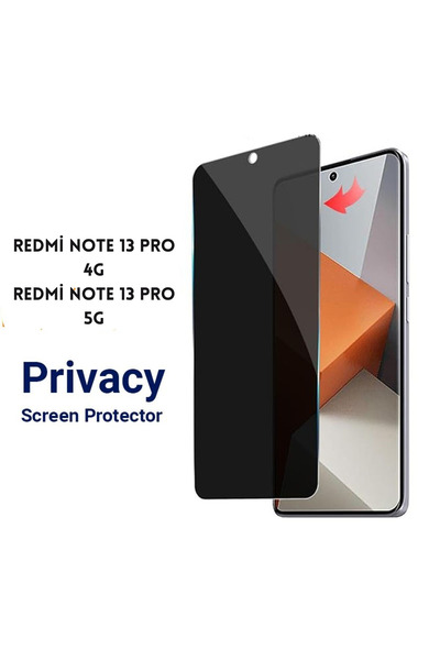 İncisoft Xiaomi Redmi Note 13 Pro 4G / 5G Uyumlu Hayalet  Gizlilik Filtreli T...