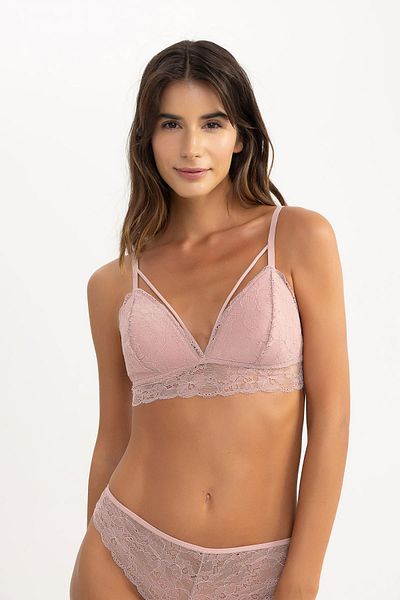 DeFacto Τρίγωνο Bralet με δαντέλα Fall In Love με επένδυση R6569az24sp