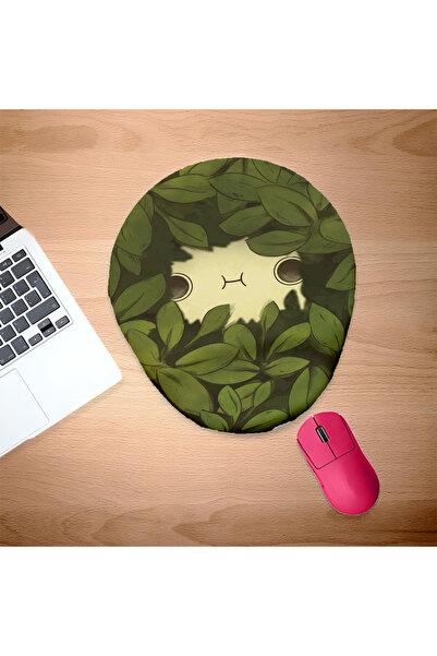 UcuruStore Χαριτωμένο ζωάκι μεταξύ των φύλλων Οβάλ επιφάνεια ποντικιού με στή...