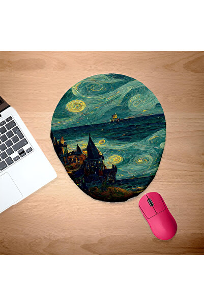 UcuruStore Παστέλ Σχέδιο Θαλασσογραφίας Οβάλ Μαξιλαράκι Ποντικιού με Στήριγμα...