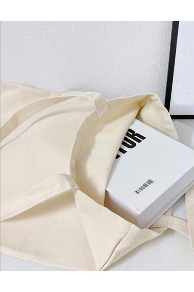 EYPRICH 2 Pieces Linen Flat Bag - Punch Embroidered, 35*40cm, Contact for Wholesale