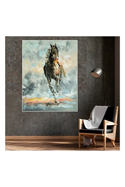 HDART Soyut Koşan At  Kanvas Tablo Tablosu Dev Boyut Ev  Salon Oda Büro Ofis Cafe Duvar Dekoru