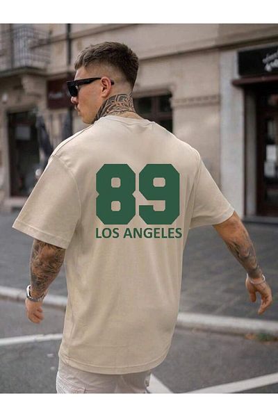 BENROMA 1 T-Shirt Gift for Purchases of 6 or More in Cart - Los Angeles Printed Oversize Unisex T-Shirt