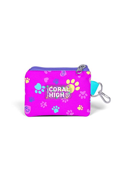 Coral High 21928 Model Coin Purse - Kids Cat Dog Pattern