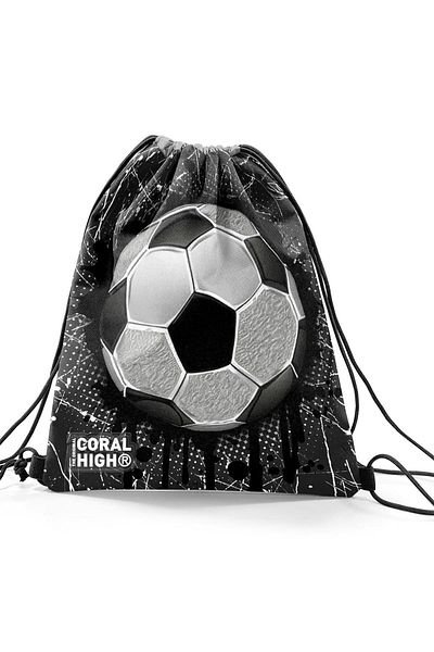Coral High Football Patterned Children's Backpack - Drawstring and Drawstring 12654