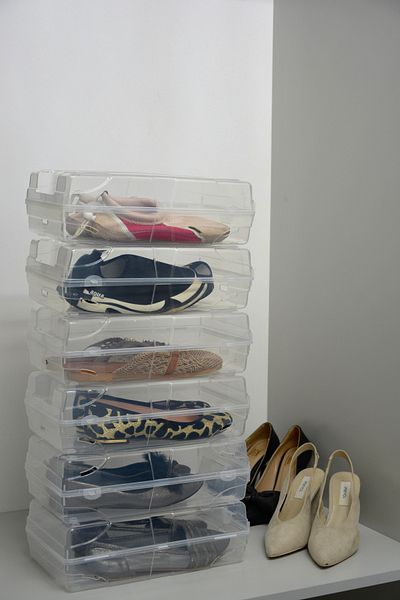 biedda Cutie transparentă de depozitare pantofi de damă - 6 containere organizatoare