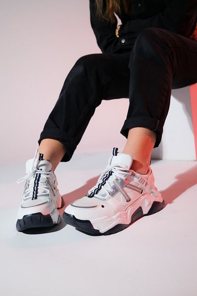 LuviShoes Pantofi sport de damă LEONA alb-marin