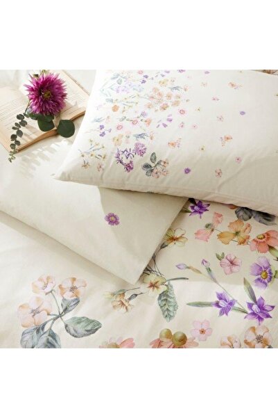 Taç Felina Ranforce Çift Kişilik Nevresim Takımı Krem