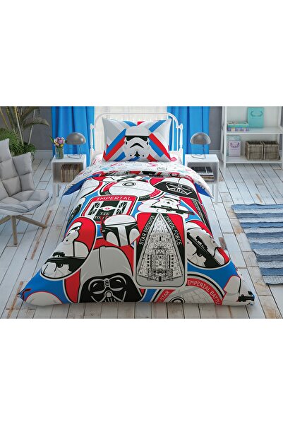 Taç Licensed Single Duvet Cover Set Star Wars Galactic Mission Elastic 160 Cm...