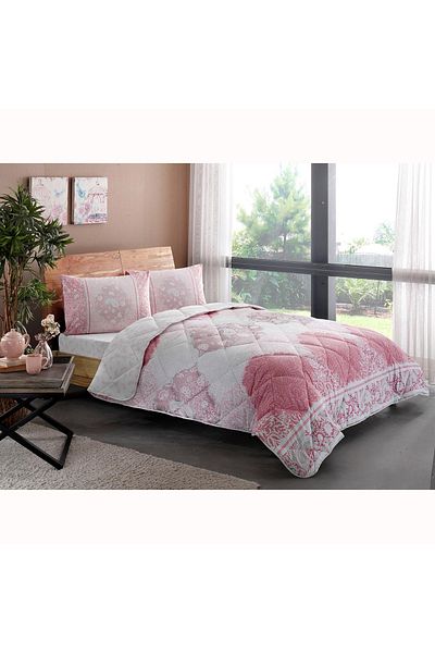 Taç Aryan Ranforce Single Duvet Set Pink