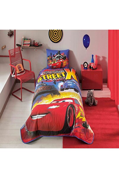 Taç Disney Cars Nitroade Pamuk Lisanslı Yatak Örtüsü