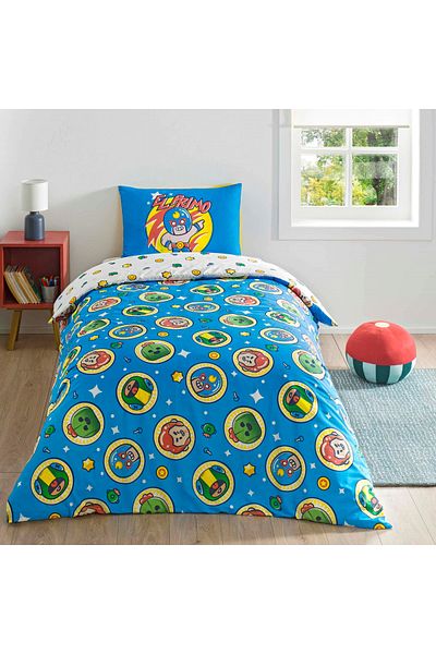 Taç Licensed Braw Stars Action Cotton Single Duvet Cover Set