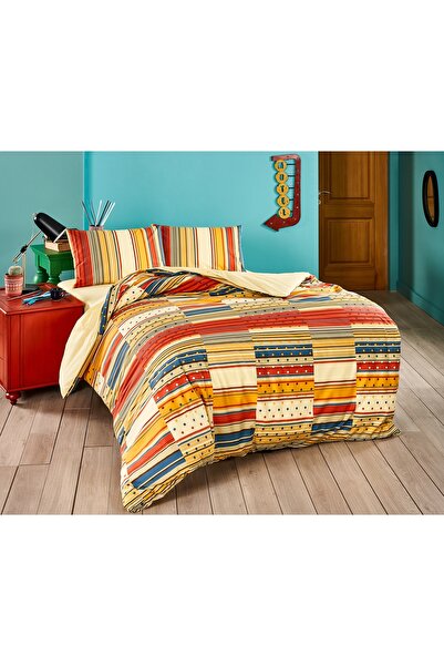 Taç Ranforce Çift Kişilik Nevresim Takımı Martin Kırmızı