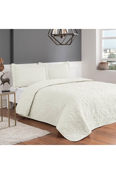 Taç Gala Double Bedspread Set Ecru