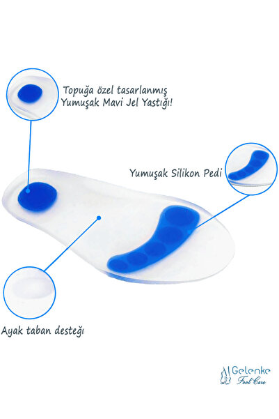 Gelenke Ortopedik Medikal Silikon Ayakkabı Tabanlığı Jel Topuk Dikeni Tabanlık