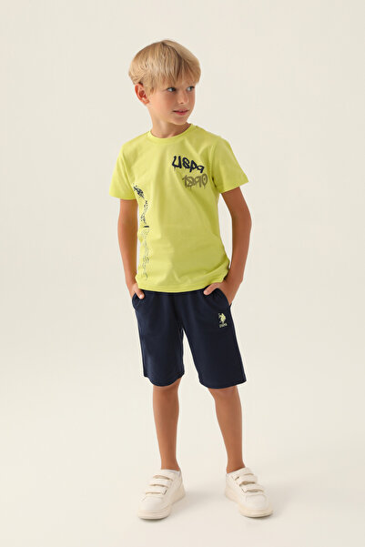 U.S. Polo Assn. Boy, Double Detail Uspa, Licensed, T-shirt-Shorts Set