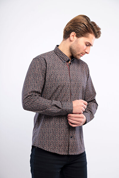 PASSERO Πουκάμισο Lycra με λεπτή εφαρμογή και κουμπώματα