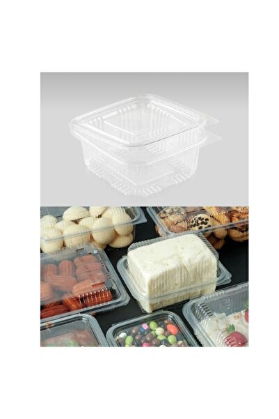 Plastic Sealed Container 500 g cc Disposable Disposable Plastic Lid Bowl 50 pcs