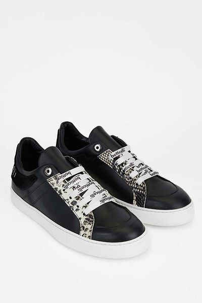 Roberto Botticelli Genuine Leather Men's Black Sneakers - Sports Shoes