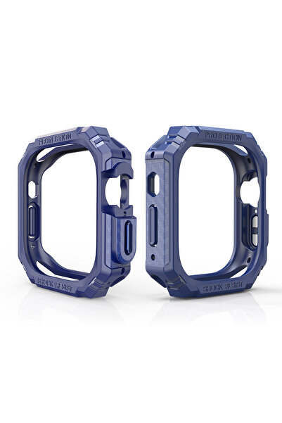 PSGT Apple Watch 5 7 8 9 44mm Kılıf Kasa Lüks darbeye koruma karbon fiber