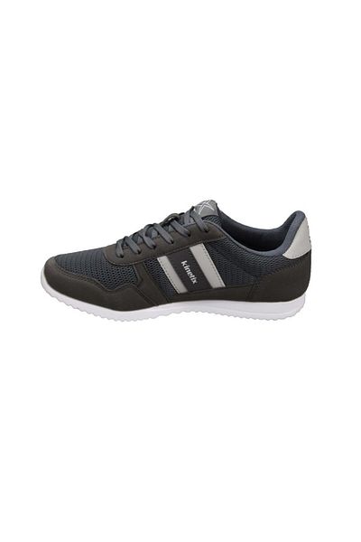 Kinetix Men's Black Gray Mesh Thin Flat Sole Sports Walking Shoes
