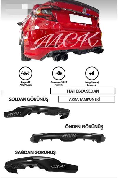 GÜNEŞLİ GARAJ Fiat Egea Sedan Uyumlu Arka Ek (plastik)